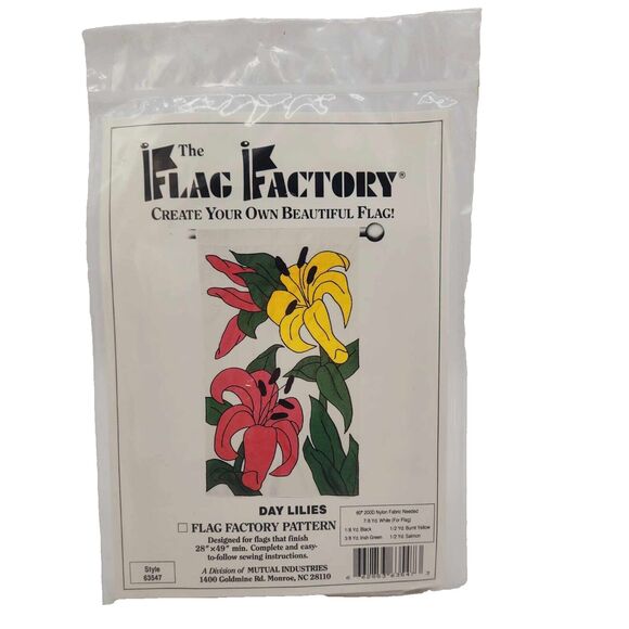 Flag Factory Garden Flag Pattern Day Lilies Style #63547 Floral NEW - Picture 1 of 4